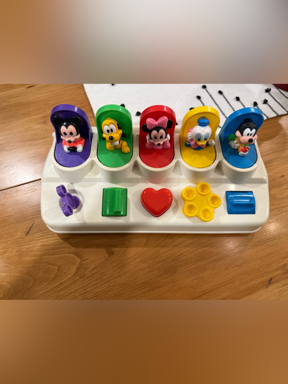 Vintage Disney Mattel Mickey Mouse Pop Up Toy Baby Toddler Montessori Minnie Y2K
